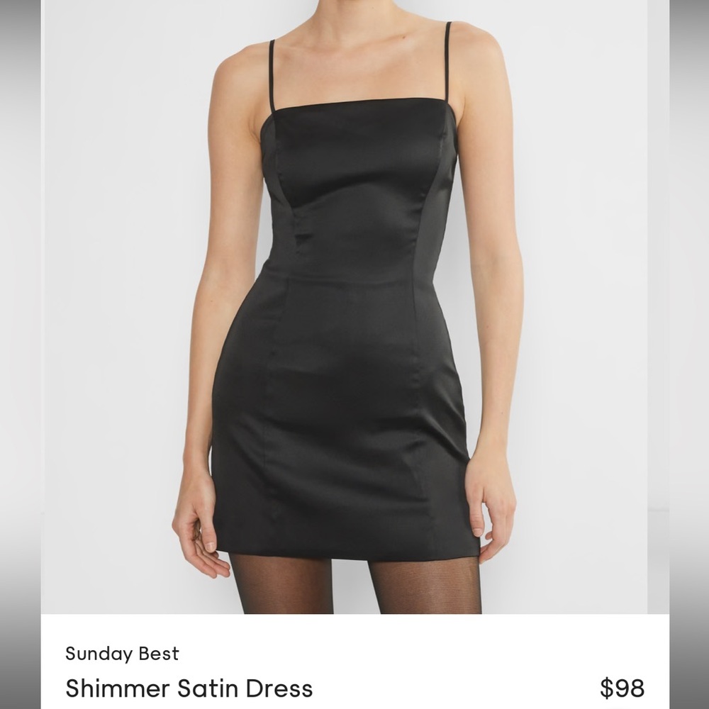 Aritzia - Sunday Best Shimmer Satin Dress